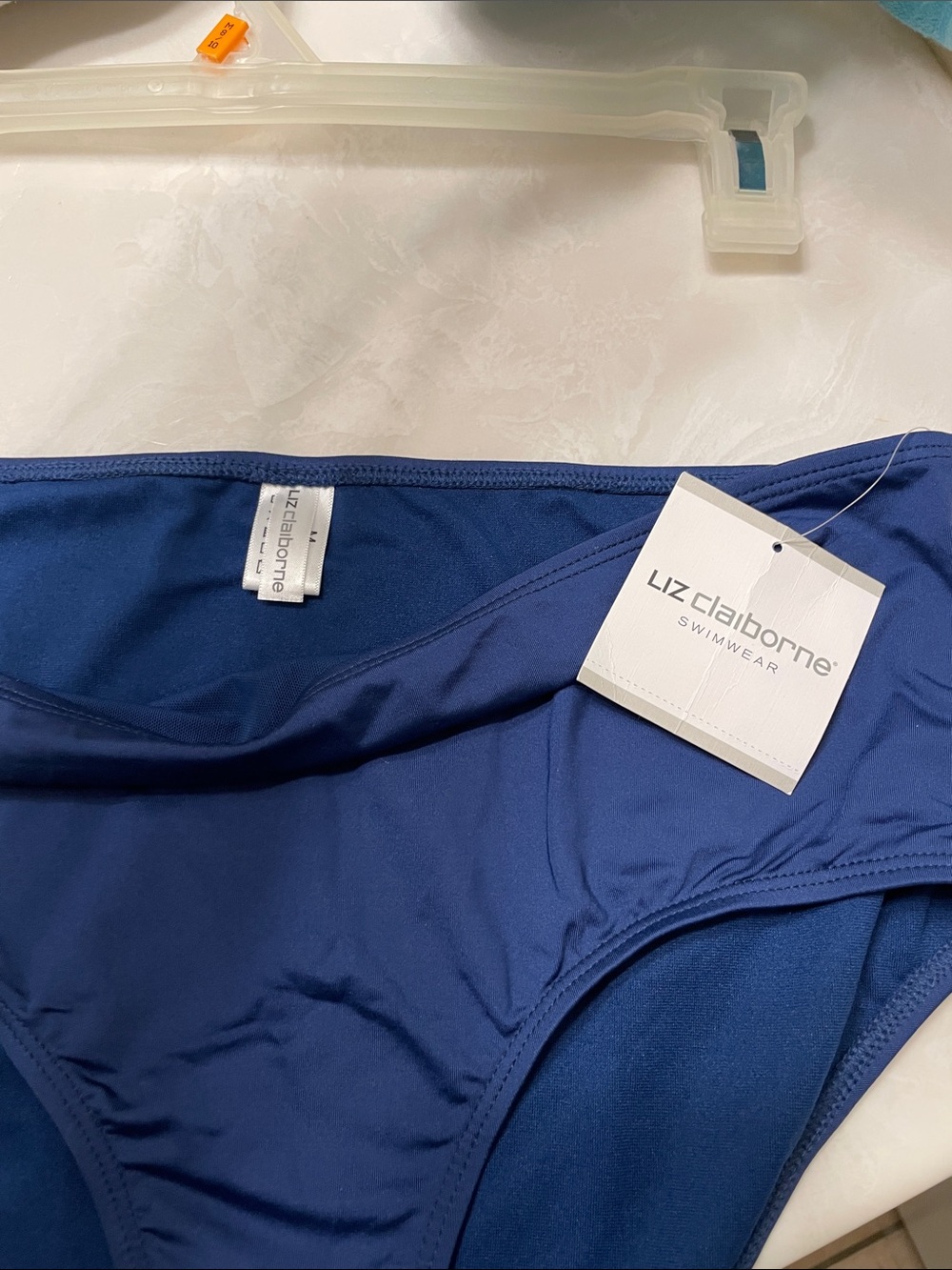Liz Claiborne Navy Blue High-Waist Bikini Bottoms - Picture 4 of 4
